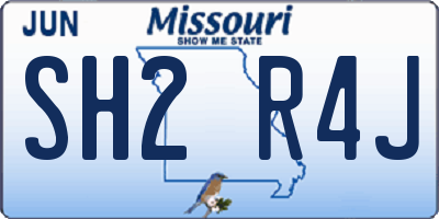 MO license plate SH2R4J