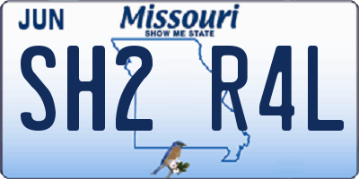 MO license plate SH2R4L