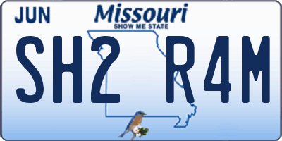 MO license plate SH2R4M