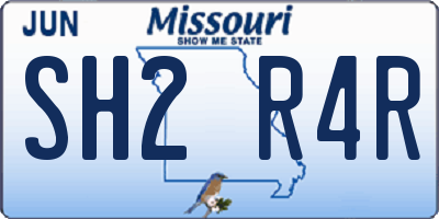 MO license plate SH2R4R