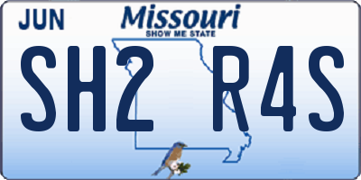 MO license plate SH2R4S