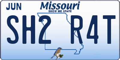 MO license plate SH2R4T