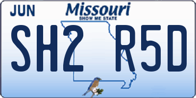 MO license plate SH2R5D