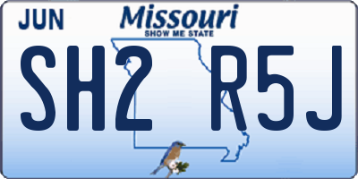 MO license plate SH2R5J