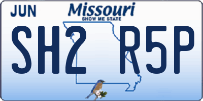 MO license plate SH2R5P