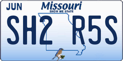 MO license plate SH2R5S