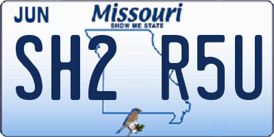 MO license plate SH2R5U