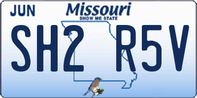 MO license plate SH2R5V