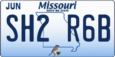 MO license plate SH2R6B