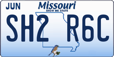 MO license plate SH2R6C