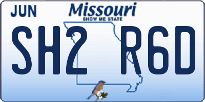 MO license plate SH2R6D