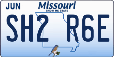 MO license plate SH2R6E