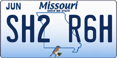 MO license plate SH2R6H