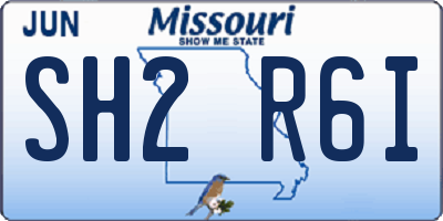 MO license plate SH2R6I