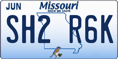 MO license plate SH2R6K