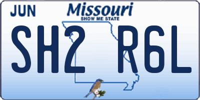 MO license plate SH2R6L