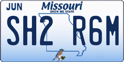 MO license plate SH2R6M