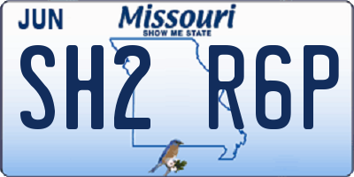 MO license plate SH2R6P