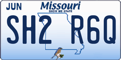 MO license plate SH2R6Q
