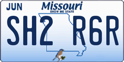 MO license plate SH2R6R