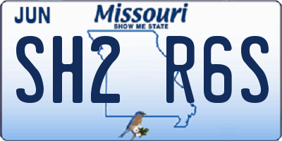 MO license plate SH2R6S