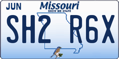 MO license plate SH2R6X