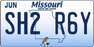 MO license plate SH2R6Y