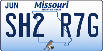 MO license plate SH2R7G