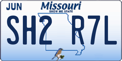 MO license plate SH2R7L