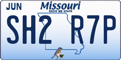 MO license plate SH2R7P