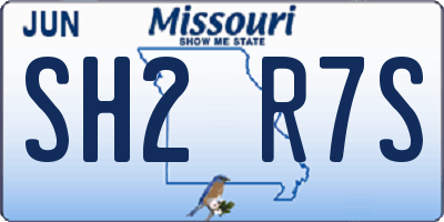 MO license plate SH2R7S