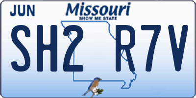 MO license plate SH2R7V