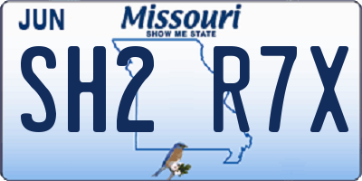 MO license plate SH2R7X
