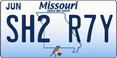 MO license plate SH2R7Y