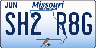 MO license plate SH2R8G