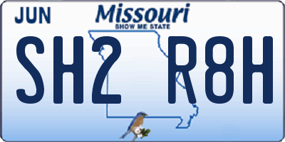MO license plate SH2R8H