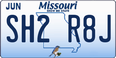 MO license plate SH2R8J