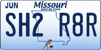 MO license plate SH2R8R