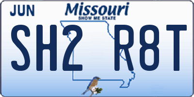 MO license plate SH2R8T