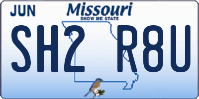 MO license plate SH2R8U