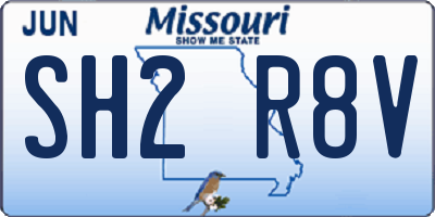 MO license plate SH2R8V