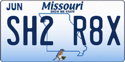 MO license plate SH2R8X