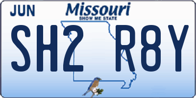 MO license plate SH2R8Y