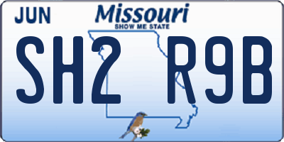 MO license plate SH2R9B