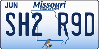 MO license plate SH2R9D