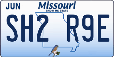 MO license plate SH2R9E