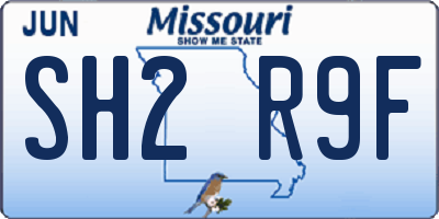 MO license plate SH2R9F
