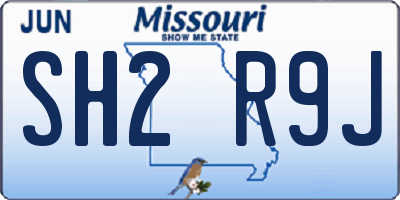 MO license plate SH2R9J