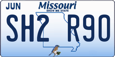 MO license plate SH2R9O