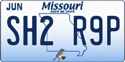 MO license plate SH2R9P